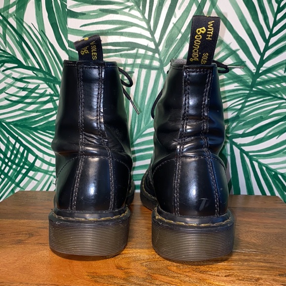 Vintage Dr. Martens Black Leather Combat Boots Women’s UK8 US 10 England - Picture 5 of 13